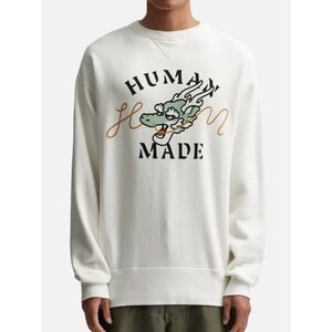 NEW Human Made Dragon Sweatshirt White XL HM27CS023 NWT Japan 2024 Year Dragon